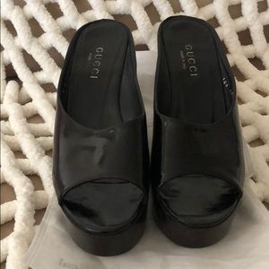 Vintage Gucci Platform Slides